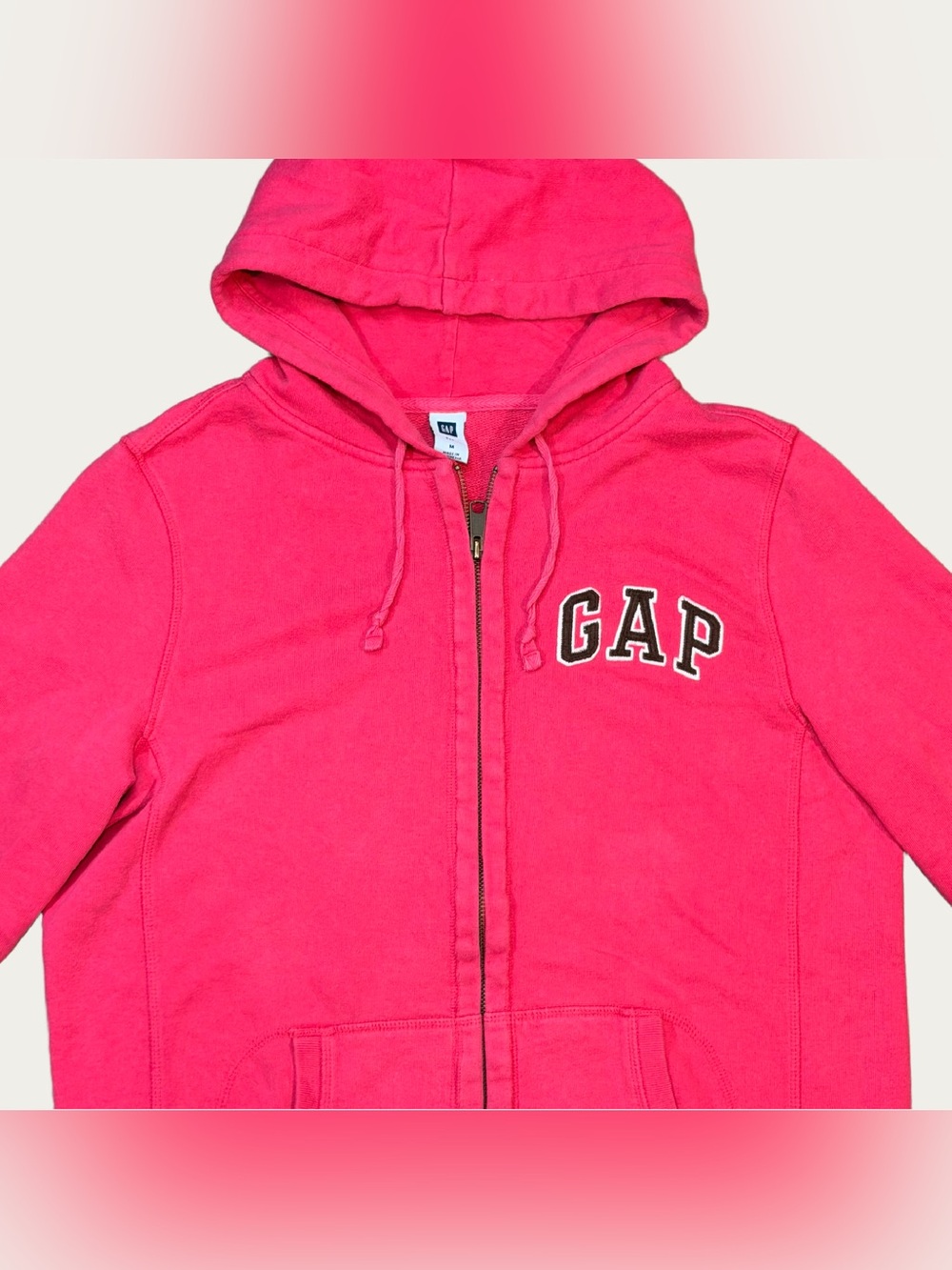 Y2K GAP Women’s Bright Pink Hooded Zip Jacket